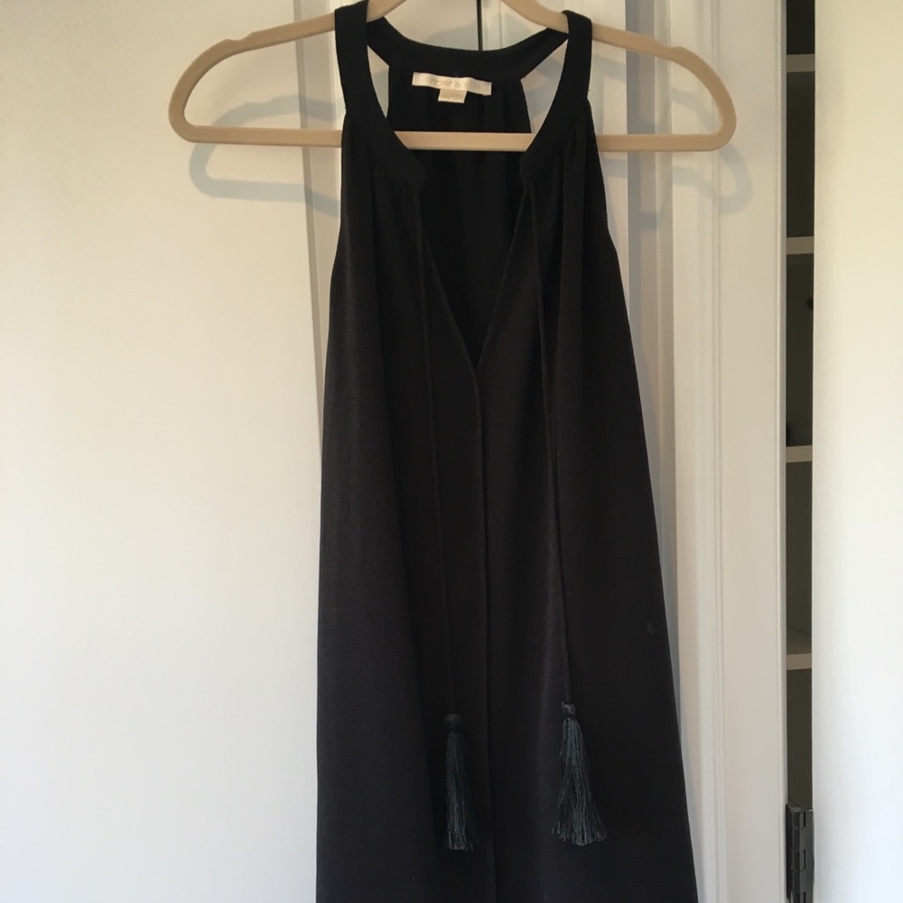 Cooper & Ella black crepe mini dress